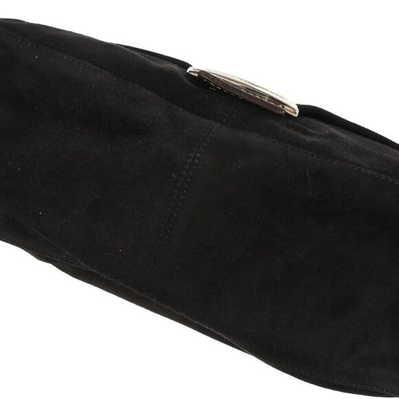 Fendi Black Suede Mamma Baguette Handbag 2348-26325-099 155290 - Picture 4 of 10